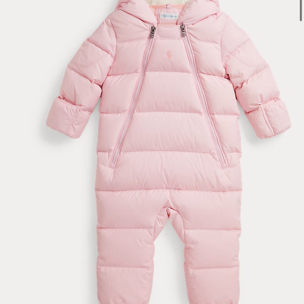 Pink Hooded Baby Snowsuit